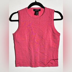 Express Vintage Pink Metallic Shine Tank Top Medium NWT